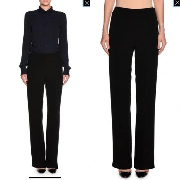 Armani Collezione Cobalt Blue Wide Leg Wool Pants Size S - Picture 10 of 10